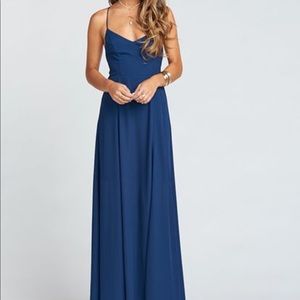 Show me your Mumu godshaw goddess dress in navy